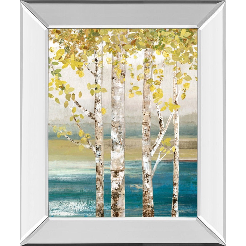 22×26 Down By The River By Allison Pearce – Mirror Framed Print Wall Art – White