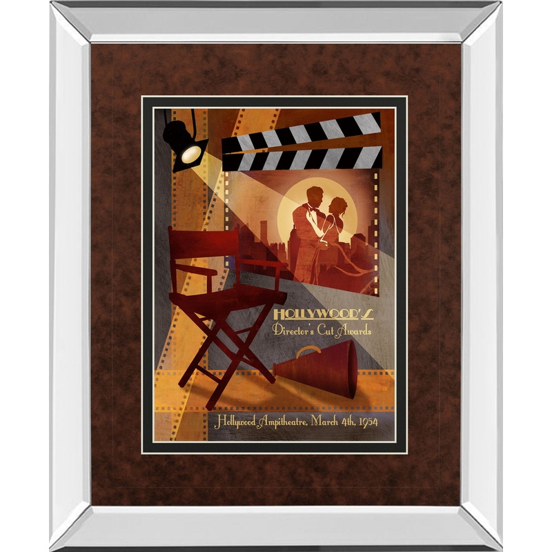 34×40 Director’s Cut Awards By Conrad Knutsen – Mirror Framed Print Wall Art – Red