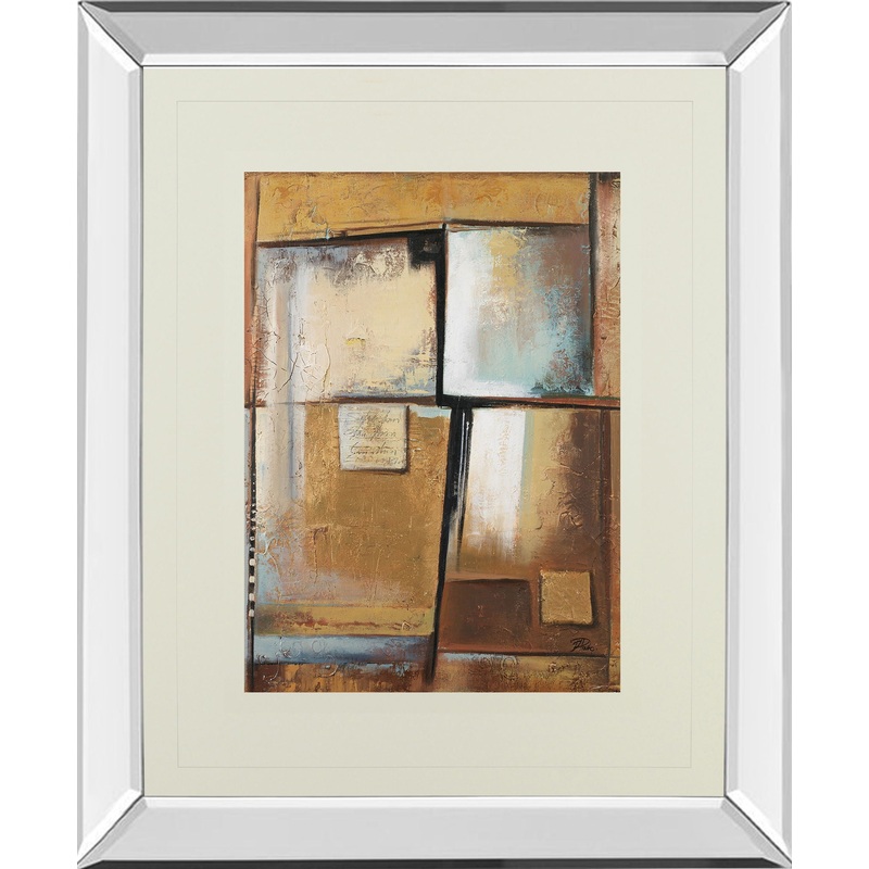 Abstract I By Patricia Pinto – Mirror Framed Print Wall Art – Dark Brown