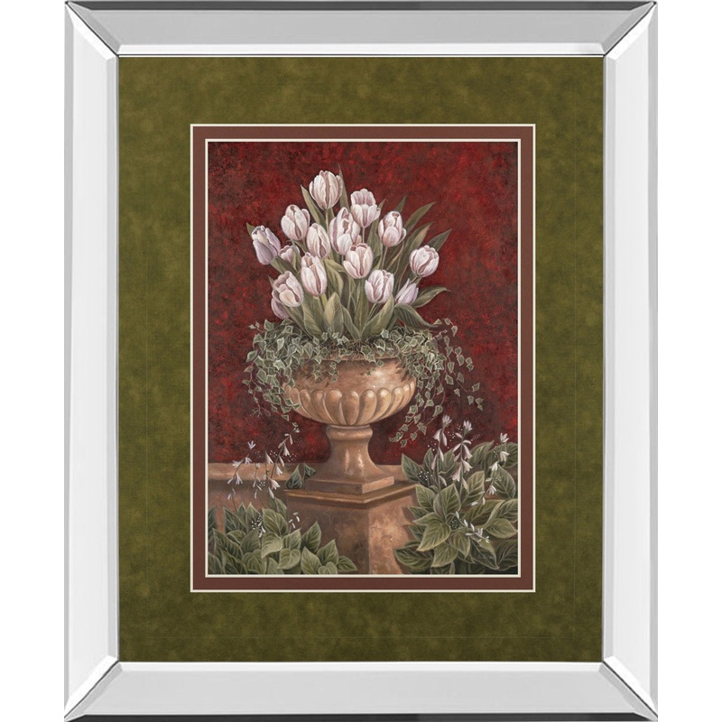 Alexa’s Tulips By Betsy Brown – Mirror Framed Print Wall Art – Red