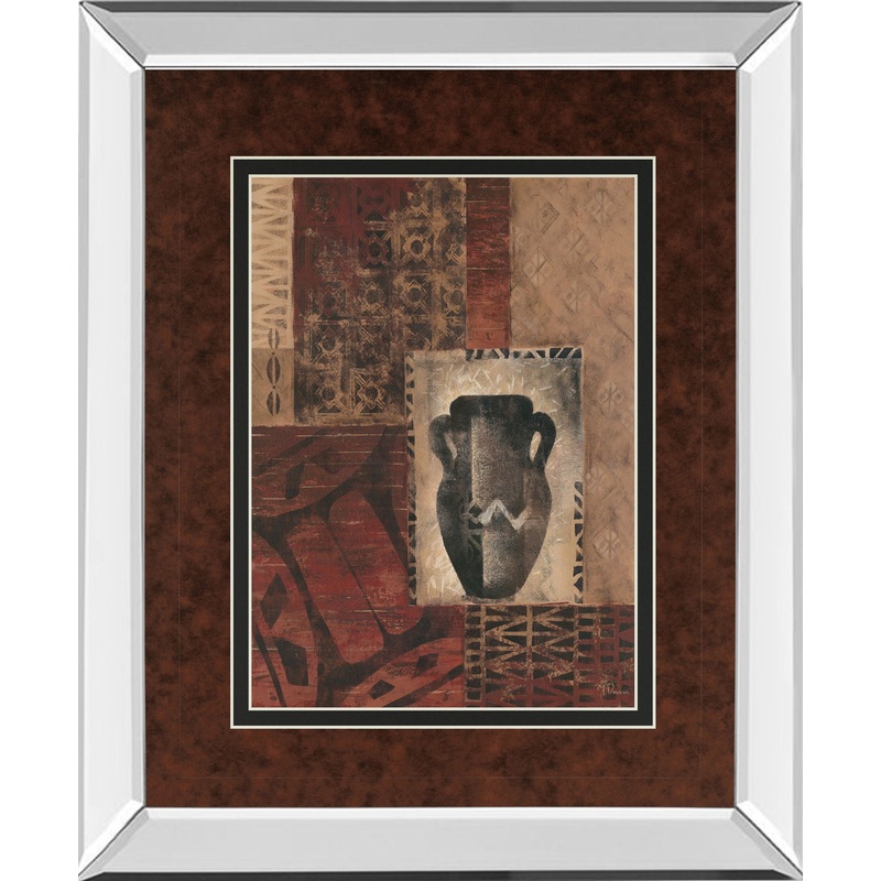 Artifact Revival Il By Maria Donovan – Mirror Framed Print Wall Art – Red