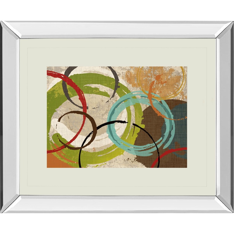 Away We Go I By Katrina Craven – Mirror Framed Print Wall Art – Blue