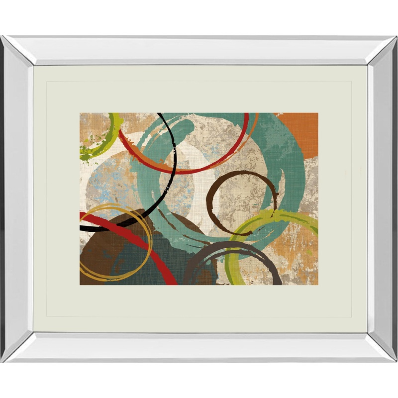 Away We Go Il By Katrina Craven – Mirror Framed Print Wall Art – Blue