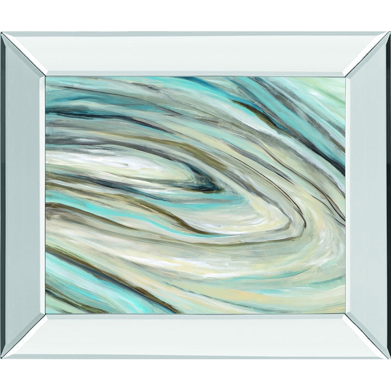 Blue Amethyst By Wani Pasion – Mirror Framed Print Wall Art – Blue