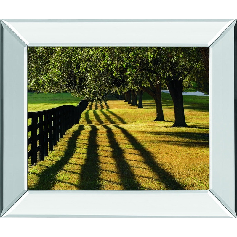 Chasing Shadows By Mike Jones Mirror Framed Print Wall Art – Green