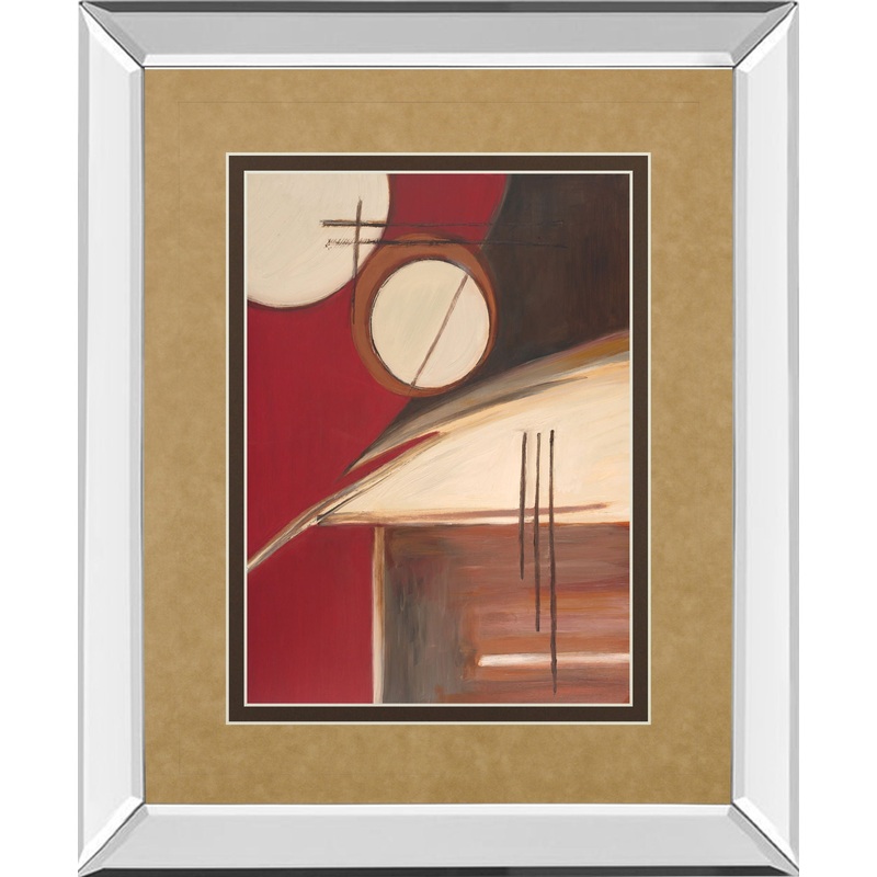 Circa Design Il By Joy Alldredge – Mirror Framed Print Wall Art – Red
