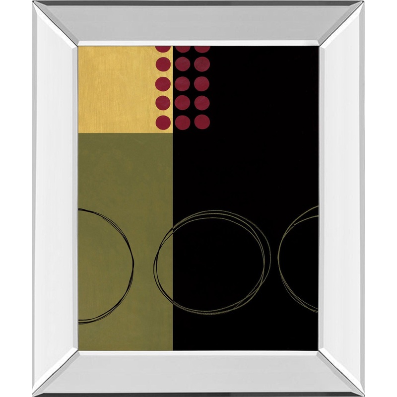 Circular Zone I By Fernando Leal – Mirror Framed Print Wall Art – Black