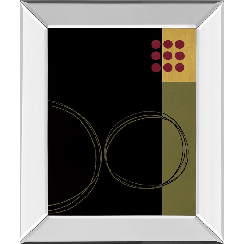 Circular Zone Il By Fernando Leal – Mirror Framed Print Wall Art – Black