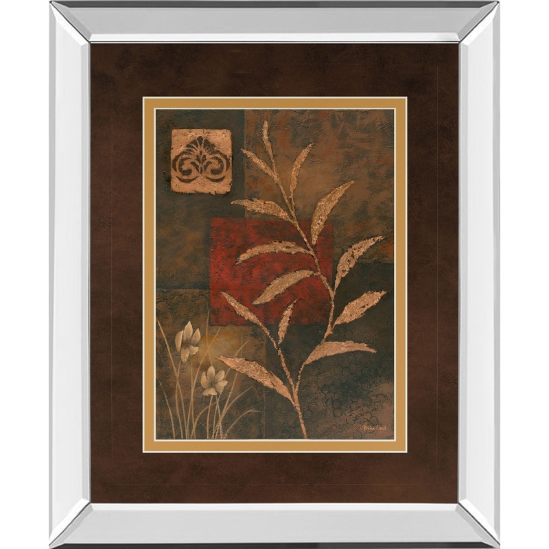 Copper Rhythm Il By Vivian Flasch – Mirror Framed Print Wall Art – Red