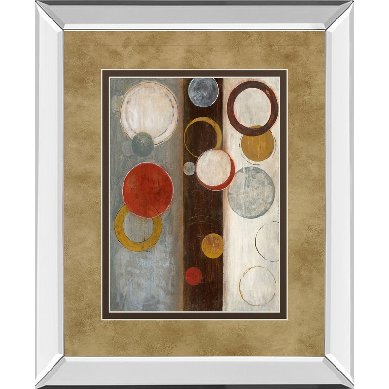 Crescent Moon I By Tava Studio – Mirror Framed Print Wall Art – Dark Brown