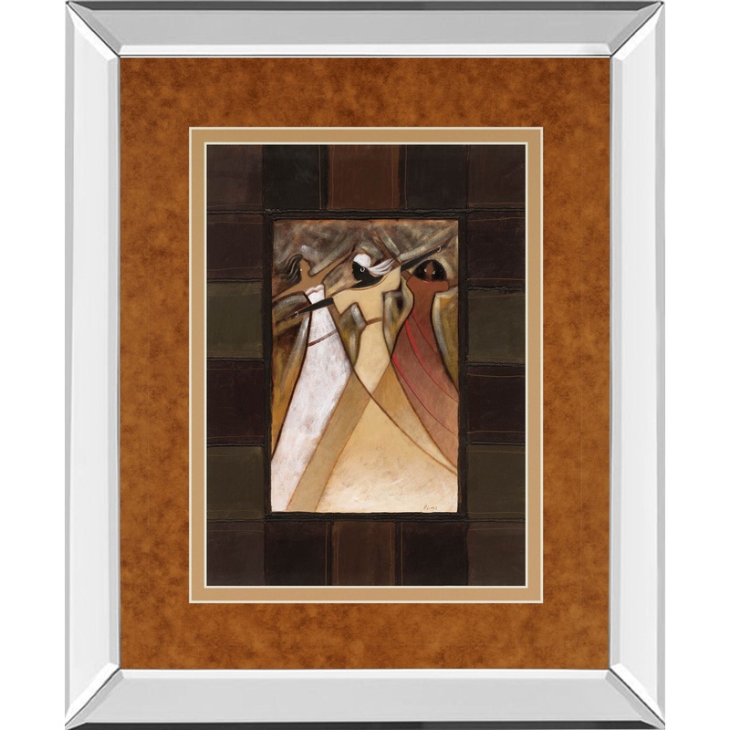 Divine Grace I By Rob Hefferan – Mirror Framed Print Wall Art – Dark Brown
