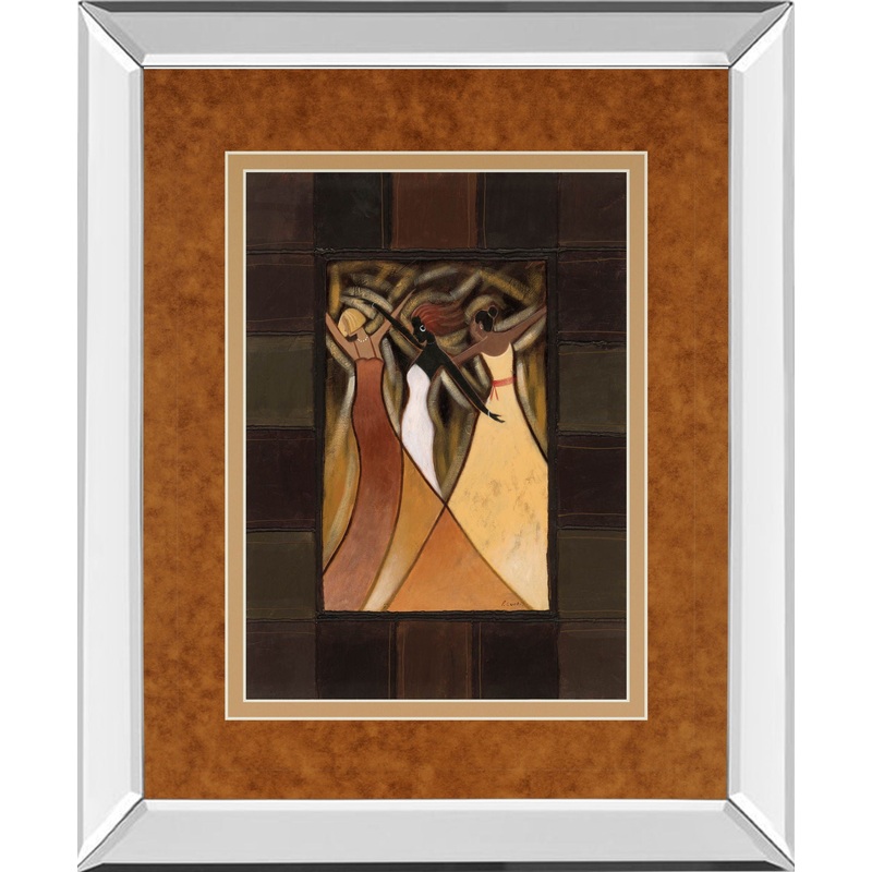 Divine Grace Il By Rob Hefferan – Mirror Framed Print Wall Art – Dark Brown