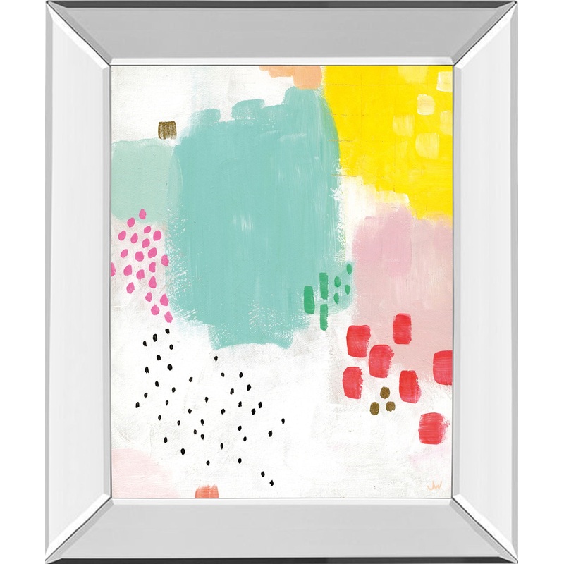 Dots And Colours-Mattie By Joelle Wehkamp – Mirror Framed Print Wall Art – Green