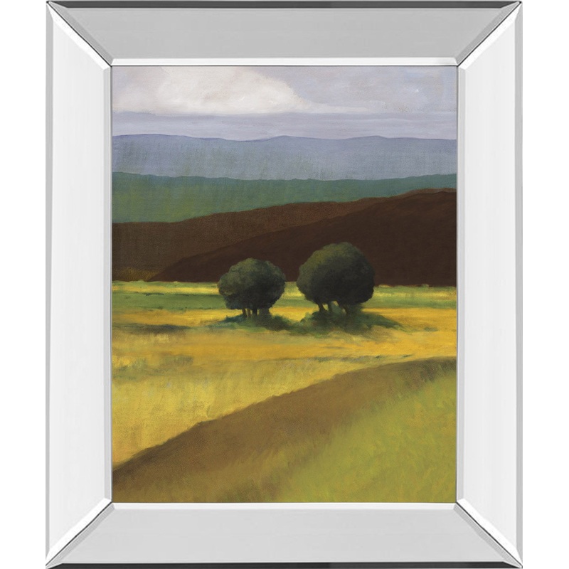 Field Of Light By Judith D’agostino – Mirror Framed Print Wall Art – Green