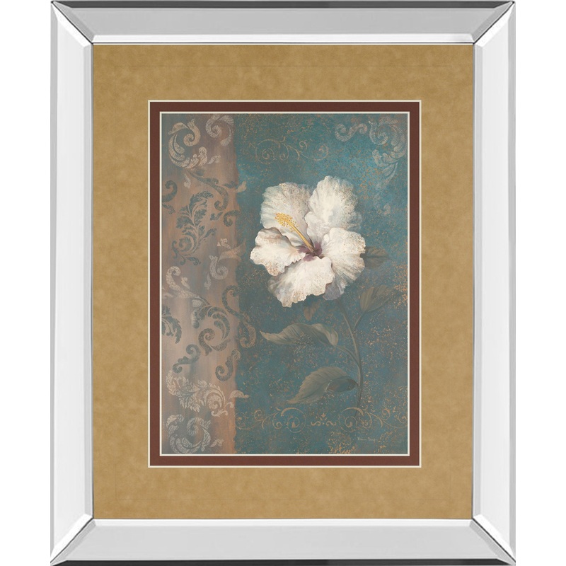 Floral Trans Il By Vivian Flasch – Mirror Framed Print Wall Art – White