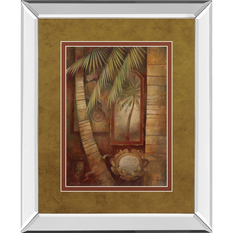Global Winds Il By Eliane Volherbst-Lane – Mirror Framed Print Wall Art – Green