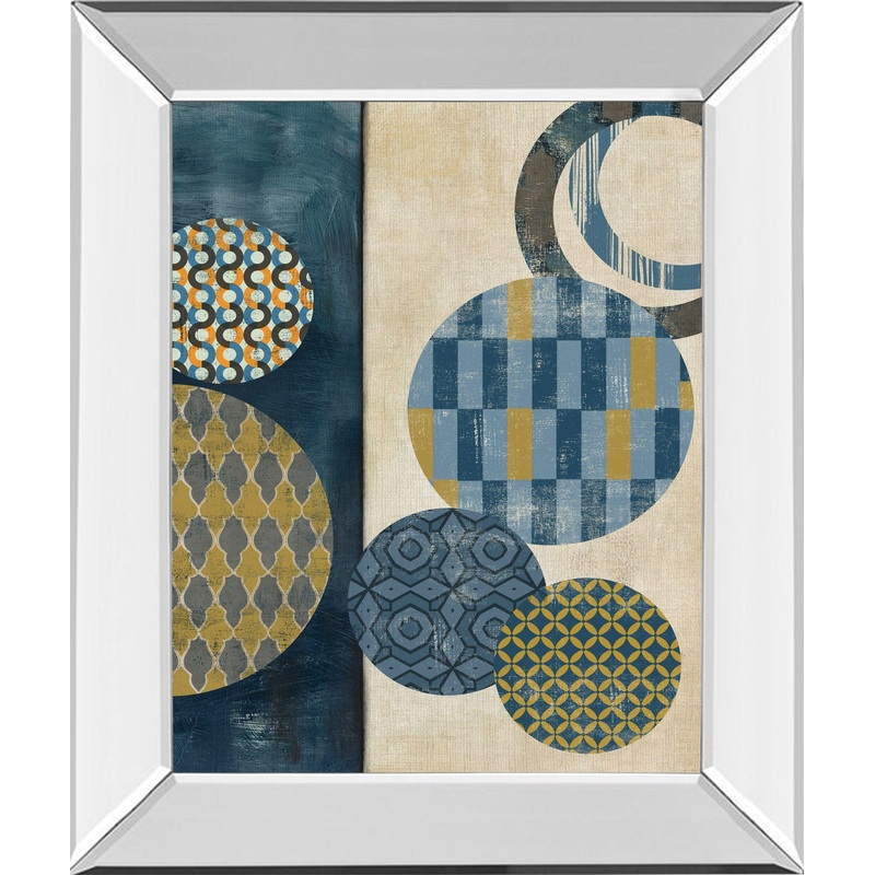 Harmony I By Tom Reeves – Mirror Framed Print Wall Art – Blue