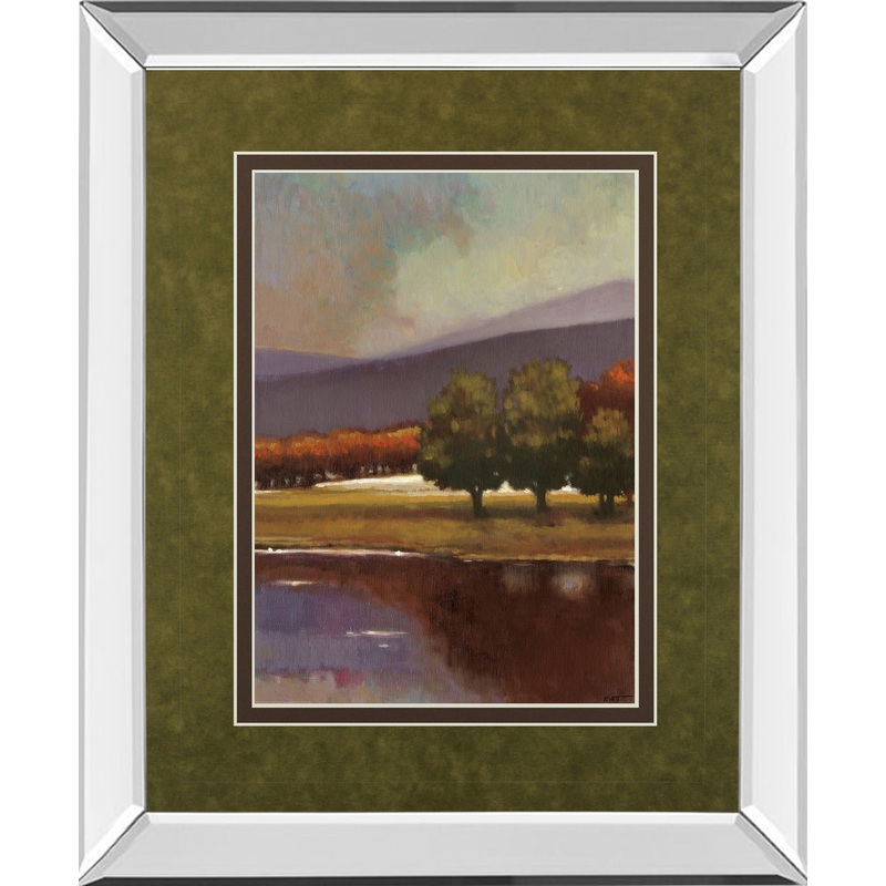 Lake View I By Norman Wyatt, Jr. – Mirror Framed Print Wall Art – Green