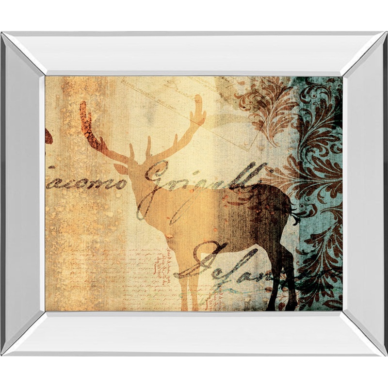 Letter II By F. Leal – Mirror Framed Print Wall Art – Beige