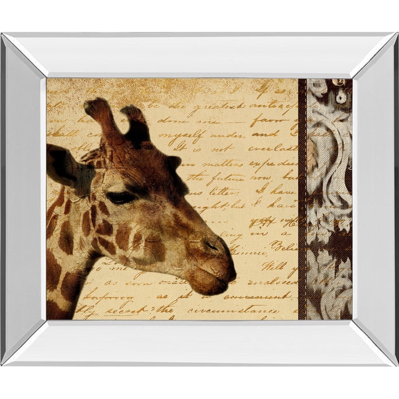 Madagascar Safari I By Patricia Pinto – Mirror Framed Print Wall Art – Beige