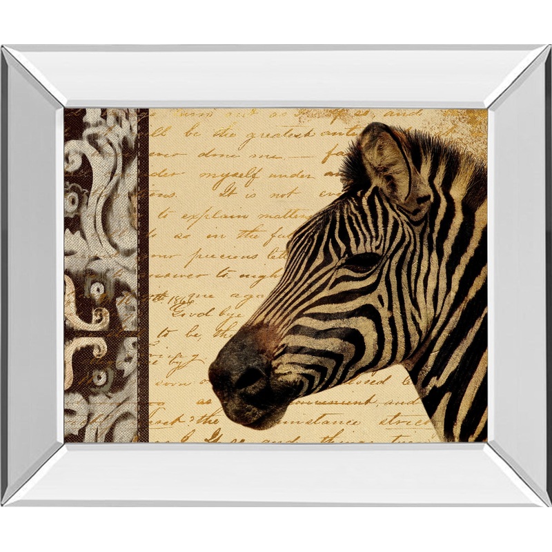 Madagascar Safari Il By Patricia Pinto – Mirror Framed Print Wall Art – Beige