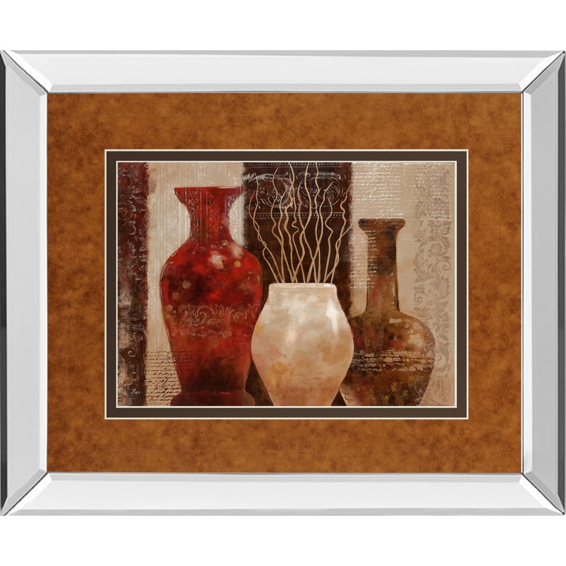Mediterranean Style I By Nan Mirror – Framed Print Wall Art – Dark Brown