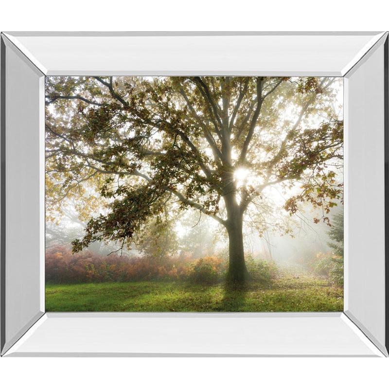 Morning Calm By Lee Frost – Mirror Framed Print Wall Art – Green