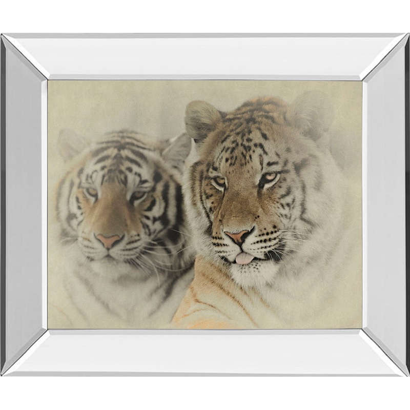 Mystic Realm By Wink Gaines – Mirror Framed Print Wall Art – Beige