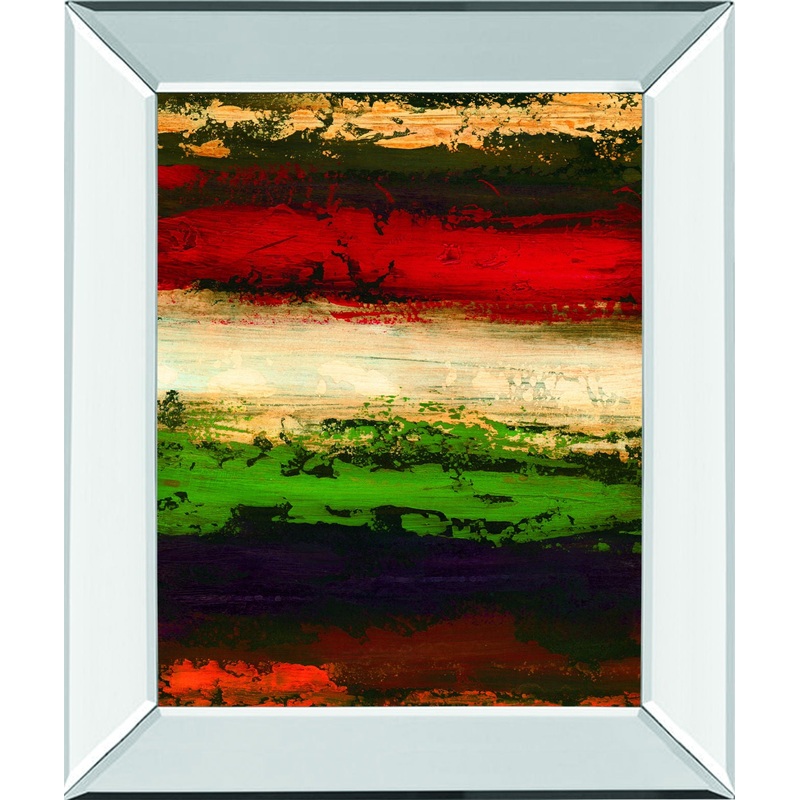 Nightlight Il By W. Blake – Mirror Framed Print Wall Art – Red