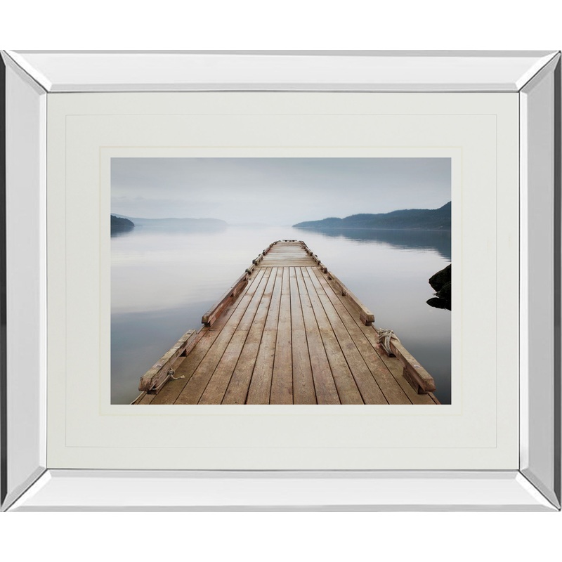 Off Orcas Island By Michael Cahill – Mirror Framed Print Wall Art – White