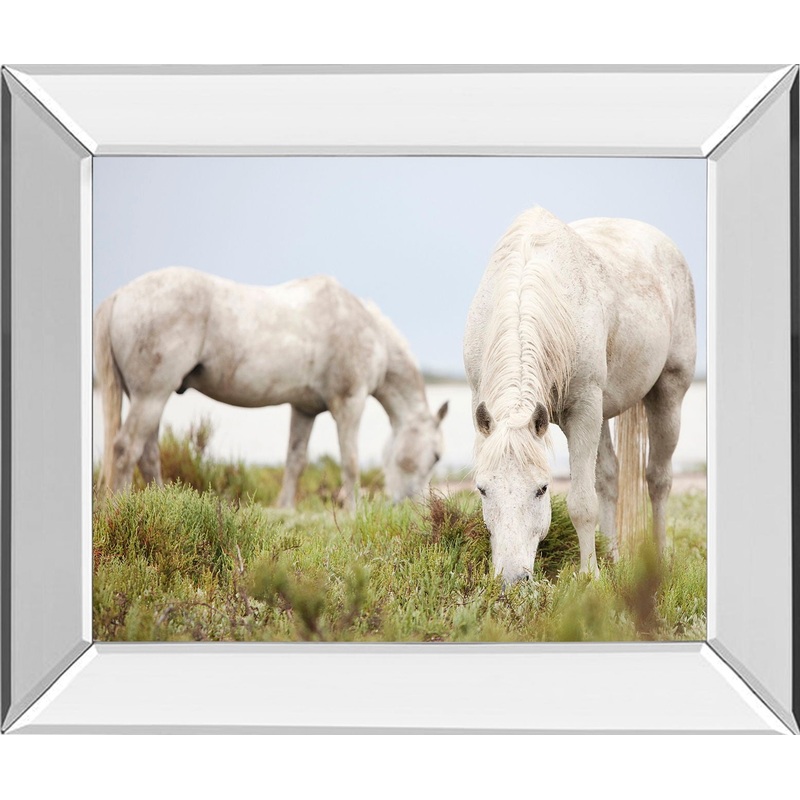 Peace By Irene Suchocki – Mirror Framed Print Wall Art – White