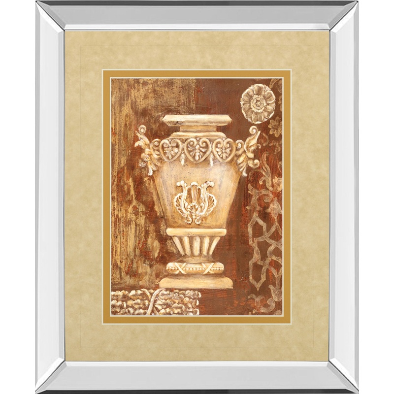 Precious Antiquity Il By Studio Nuvo – Mirror Framed Print Wall Art – Red