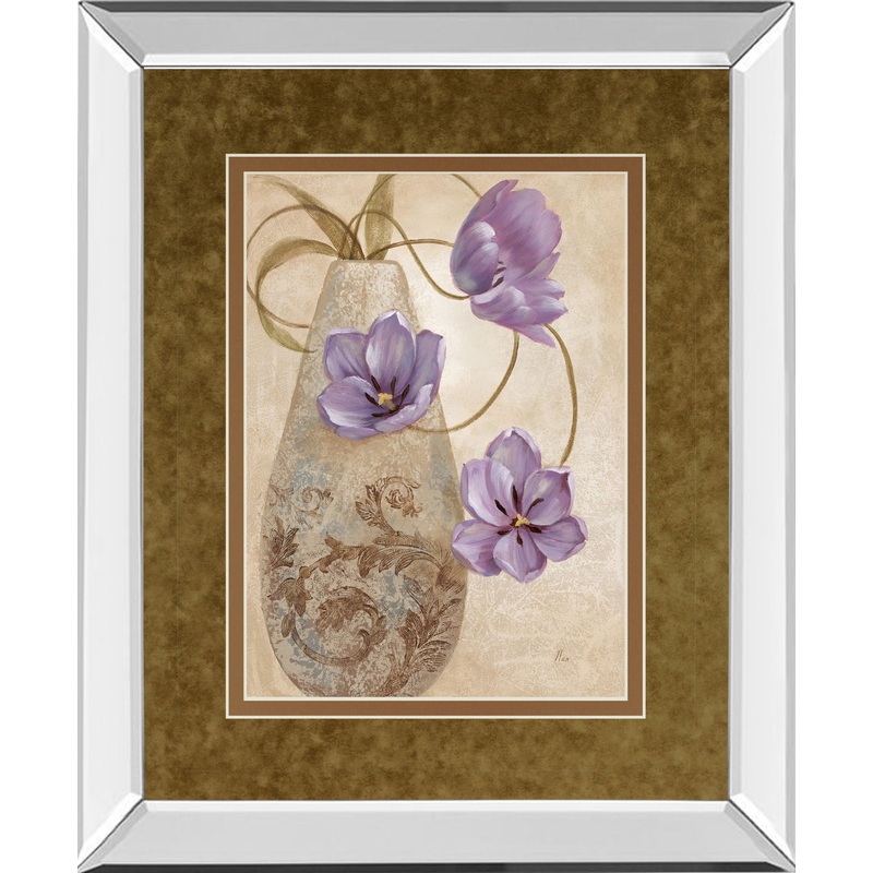 Purple Sophistication I By Nan – Mirror Framed Print Wall Art – Purple