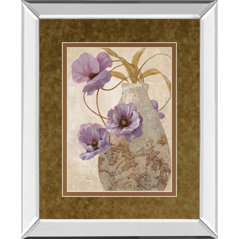 Purple Sophistication Il By Nan – Mirror Framed Print Wall Art – Purple