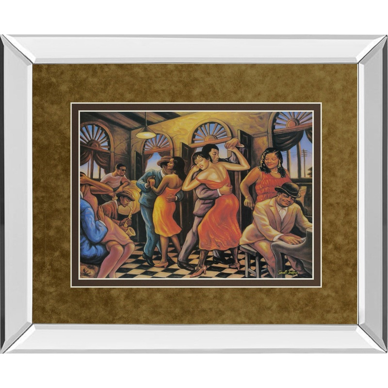 Roadhouse By Sarah Jenkins – Mirror Framed Print Wall Art – Red