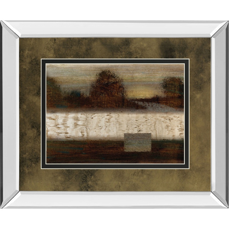 Secluded Forest By Roxi Gray – Mirror Framed Print Wall Art – Dark Brown