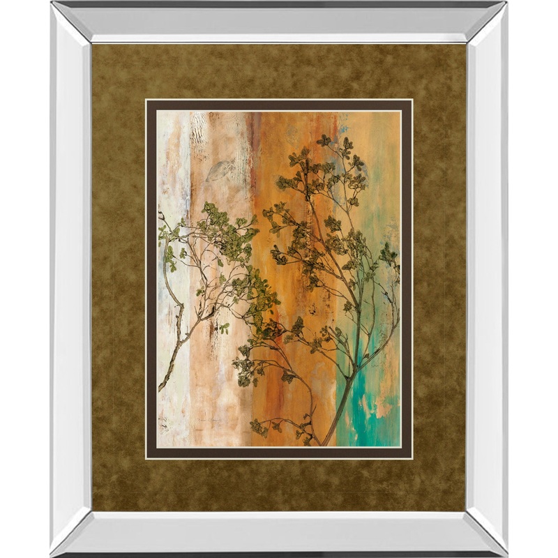 Spring Branch Il By Norm Olson – Mirror Framed Print Wall Art – Dark Brown