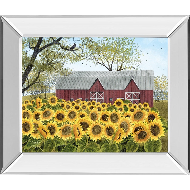 Sunshine By Billy Jacobs – Mirror Framed Print Wall Art – Yellow