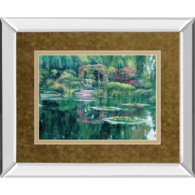 Swamp Scene – Mirror Framed Print Wall Art – Green