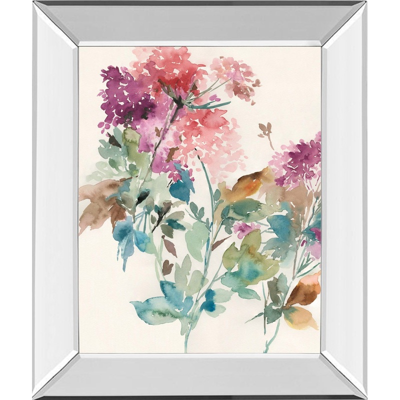 Sweet Hydrangea I By Asia Jensen – Mirror Framed Print Wall Art – Purple