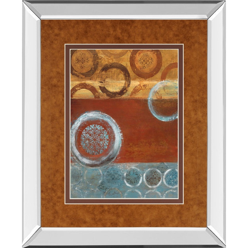 Tanzania Il By Tava Studio – Mirror Framed Print Wall Art – Dark Brown