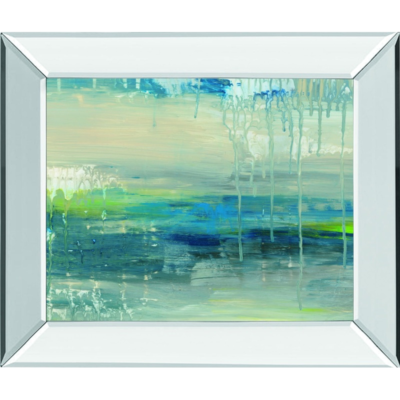 Tasha By Wani Pasion – Mirror Framed Print Wall Art – Blue