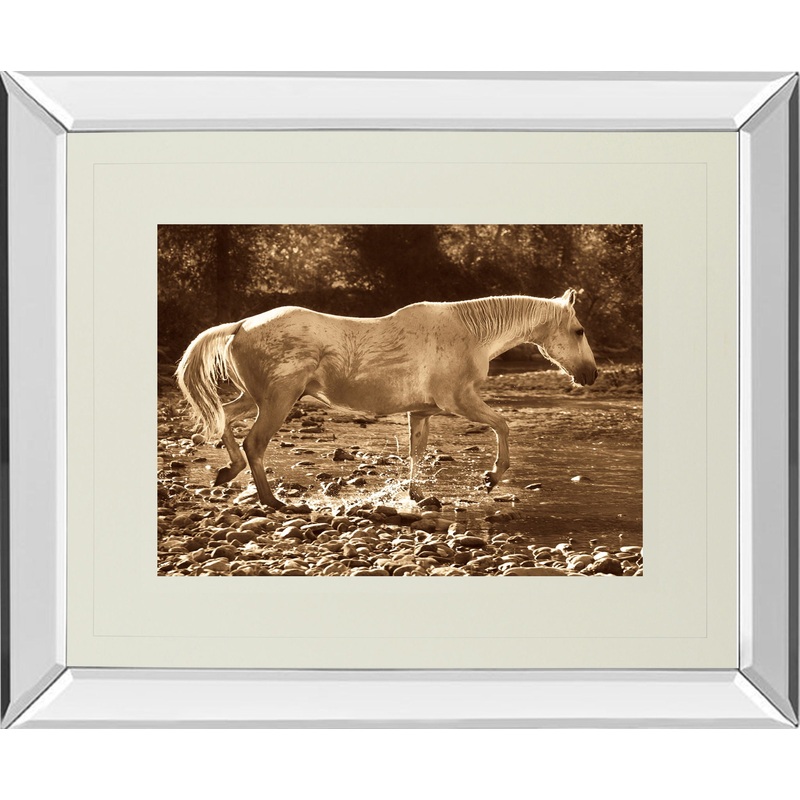 The Crossing By Wendy Caro – Mirror Framed Print Wall Art – Black