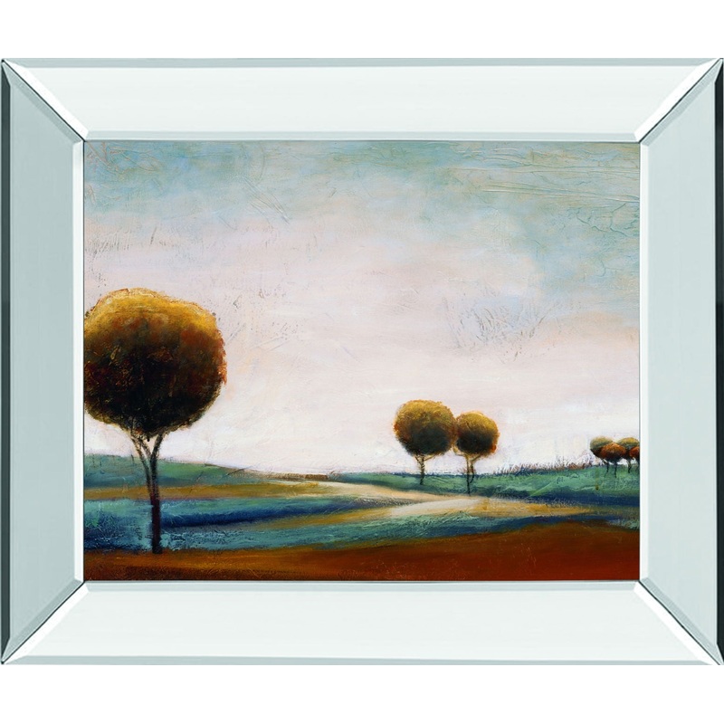 Tranquil Plains I By Ursula Salemink-Roos – Mirror Framed Print Wall Art – Dark Brown