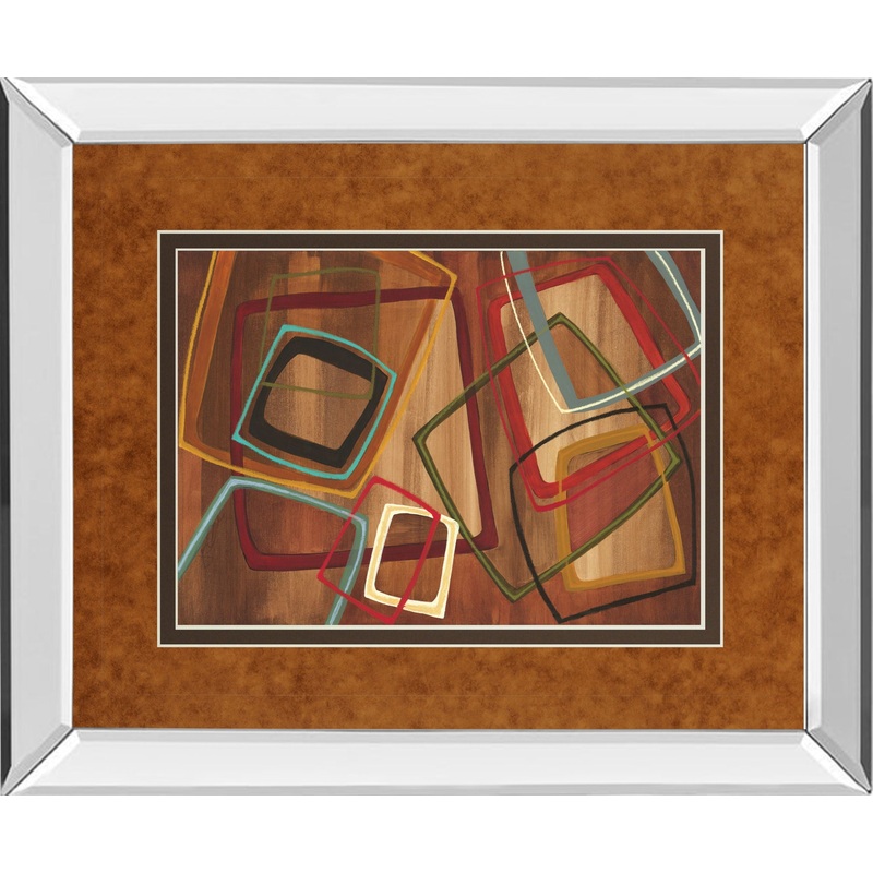 Twenty Tuesday I By Jeni Lee – Mirror Framed Print Wall Art – Dark Brown