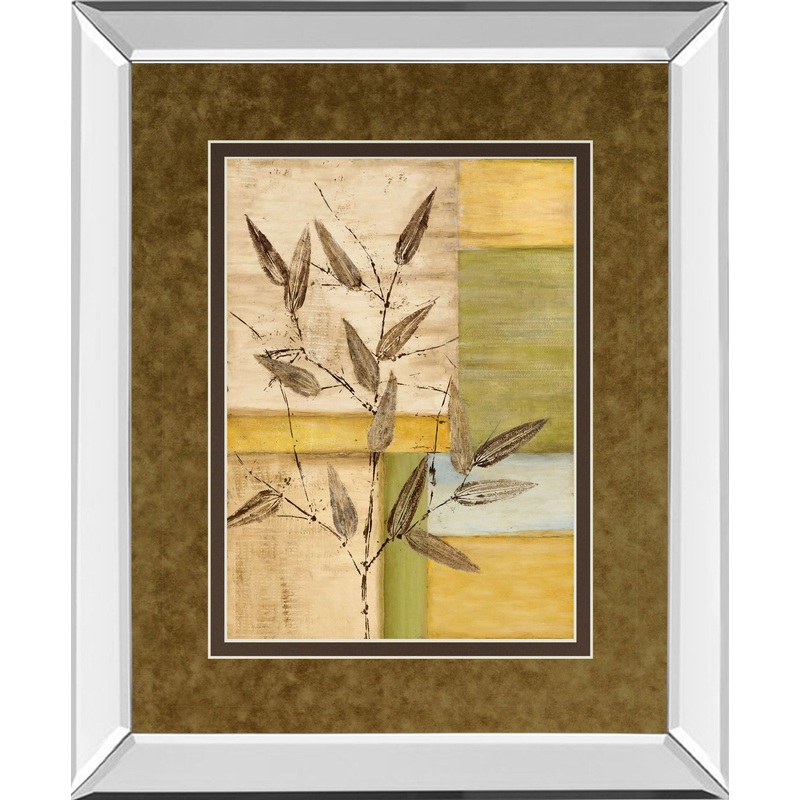 Urban Garden I By Norm Olson – Mirror Framed Print Wall Art – Dark Brown