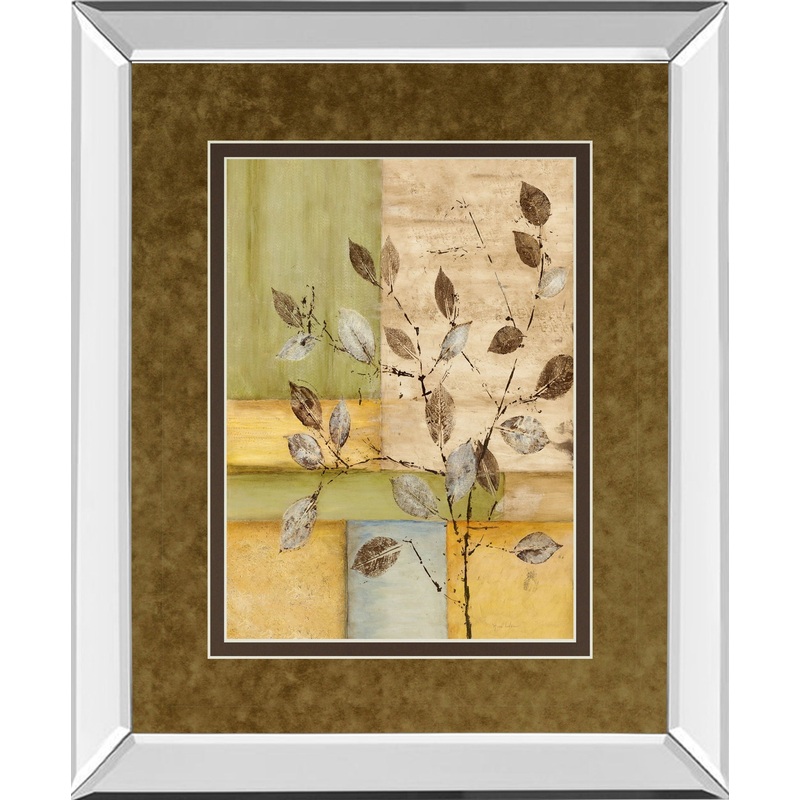 Urban Garden Il By Norm Olson – Mirror Framed Print Wall Art – Green