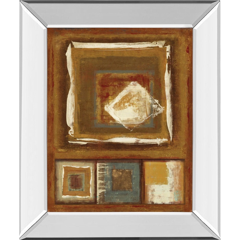 White Diamond By Jenny Siekmann – Mirror Framed Print Wall Art – Bronze