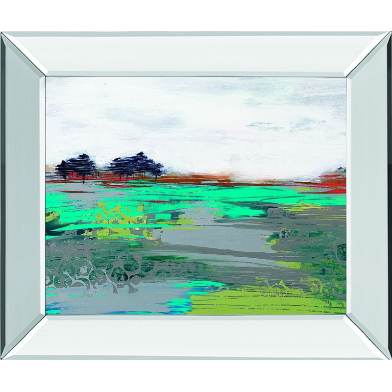 Wind Swept By Leslie Bernsen – Mirror Framed Print Wall Art – Blue