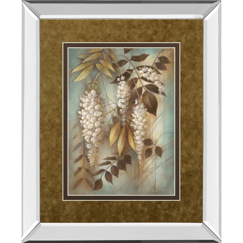 Wisteria Lane Il By Eliane Volherbst-Lane – Mirror Framed Print Wall Art – White